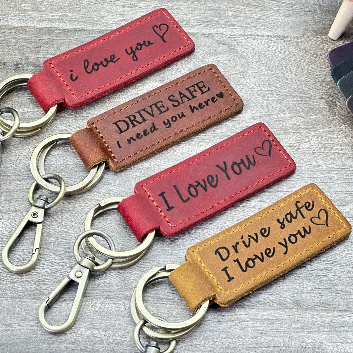 Unique Initial Key Fob, Personalized Keyring for Him & Her, Thoughtful Gift from Daughter or Son, Custom Carabiner Keychain