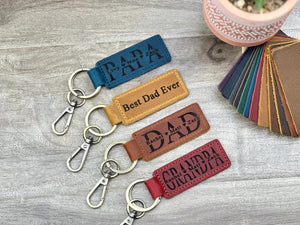 Personalized Leather Keepsake for Dad • Engraved Handmade Accessory