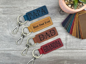 Personalized Leather Keepsake for Dad • Engraved Handmade Accessory