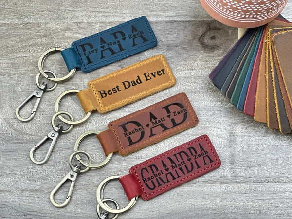 PAPA KEYCHAIN, Leather Keychain, Papa Gift, Gifts for Papa, Papa CHRISTMAS Gifts, Papa Gifts, Custom Papa Christmas Keychain, Father gift