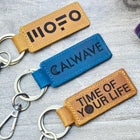 Custom Logo Leather Keychain - Personalized Business Branding Keychains - Unique Gift - Custom Your Logo Here Business Logo Key Fob