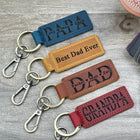 Personalized Leather Keepsake for Dad • Engraved Handmade Accessory
