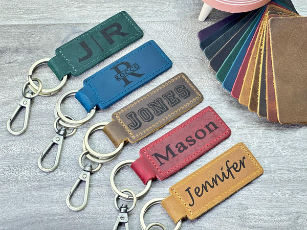 Custom Keychain, Custom Name Keychain, Leather Keychain, Personalized Keychain, Custom Key Ring, Key Chain for Men ,Gift for Him