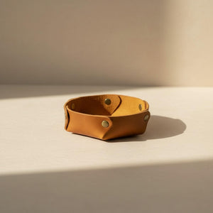 Leather catchall tray gift for him