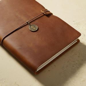 Personalized leather journal detail 3