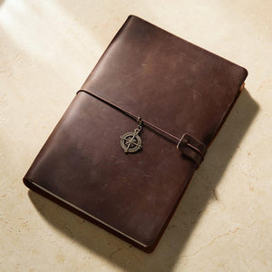 Personalized leather journal detail 14