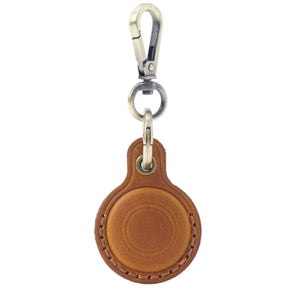 Genuine Leather AirTag Keychain – Full-Grain Air Tag Holder Case